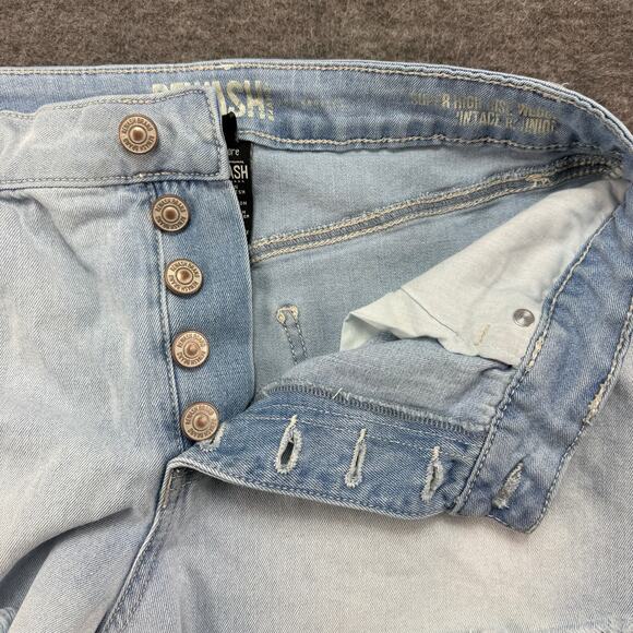 Rewash Distressed Button Fly Super High Rise Cut-Off Jeans Shorts Womens Size 5 - Picture 5 of 5